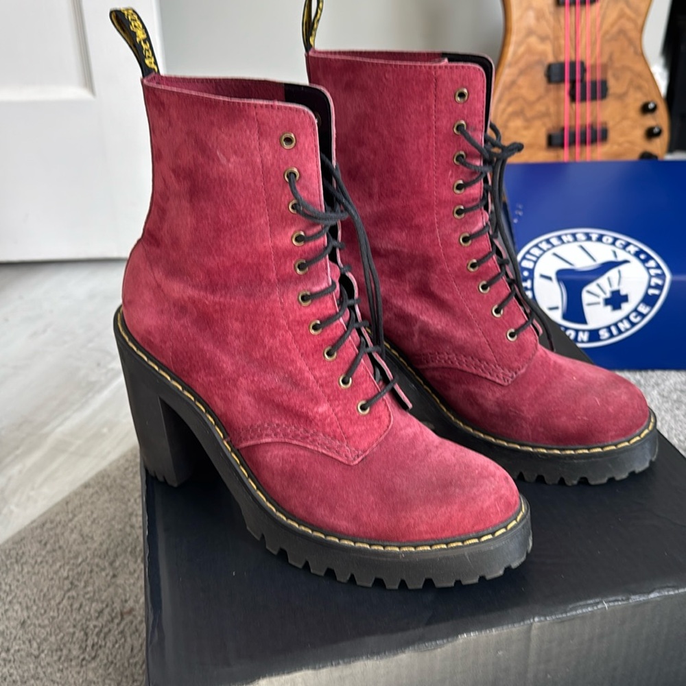 Dr Martens Kendra suede high heel boot size 10 womens. Used